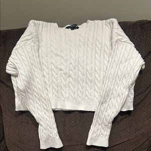Forever 21 Cream Cable Knit Sweater